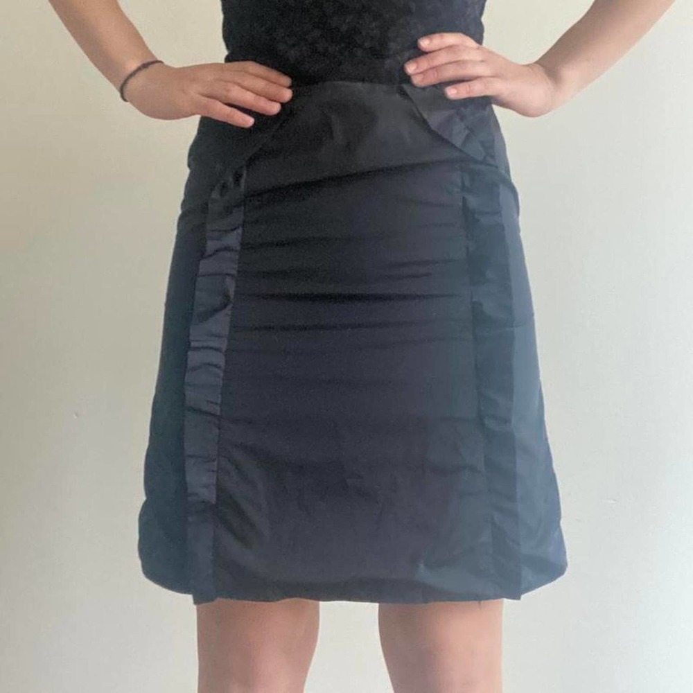 Black vintage prada mini skirt